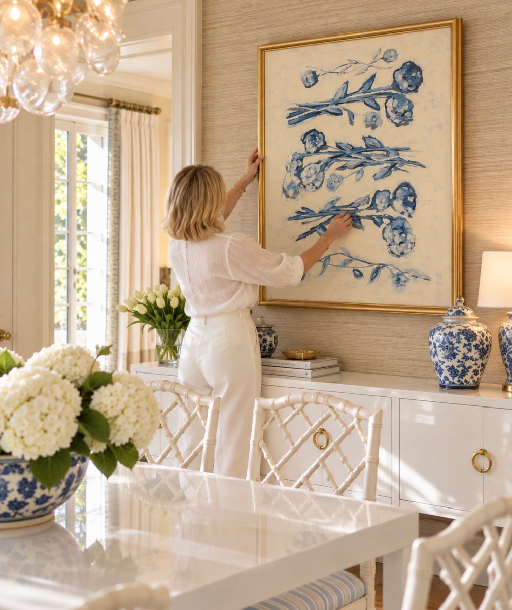 Blue and White Floral