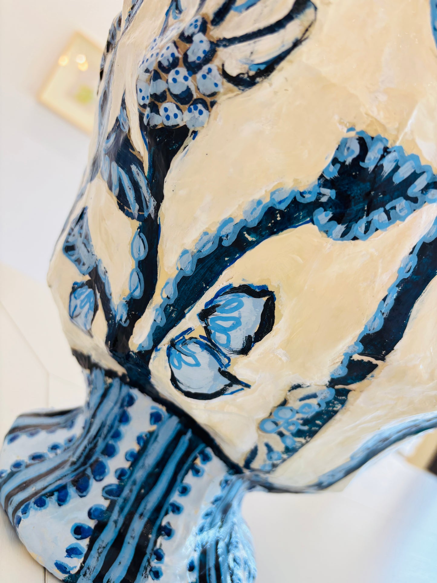 Blue Floral Vessel