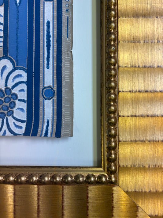 Antique French Art Deco Wallpaper Remnant