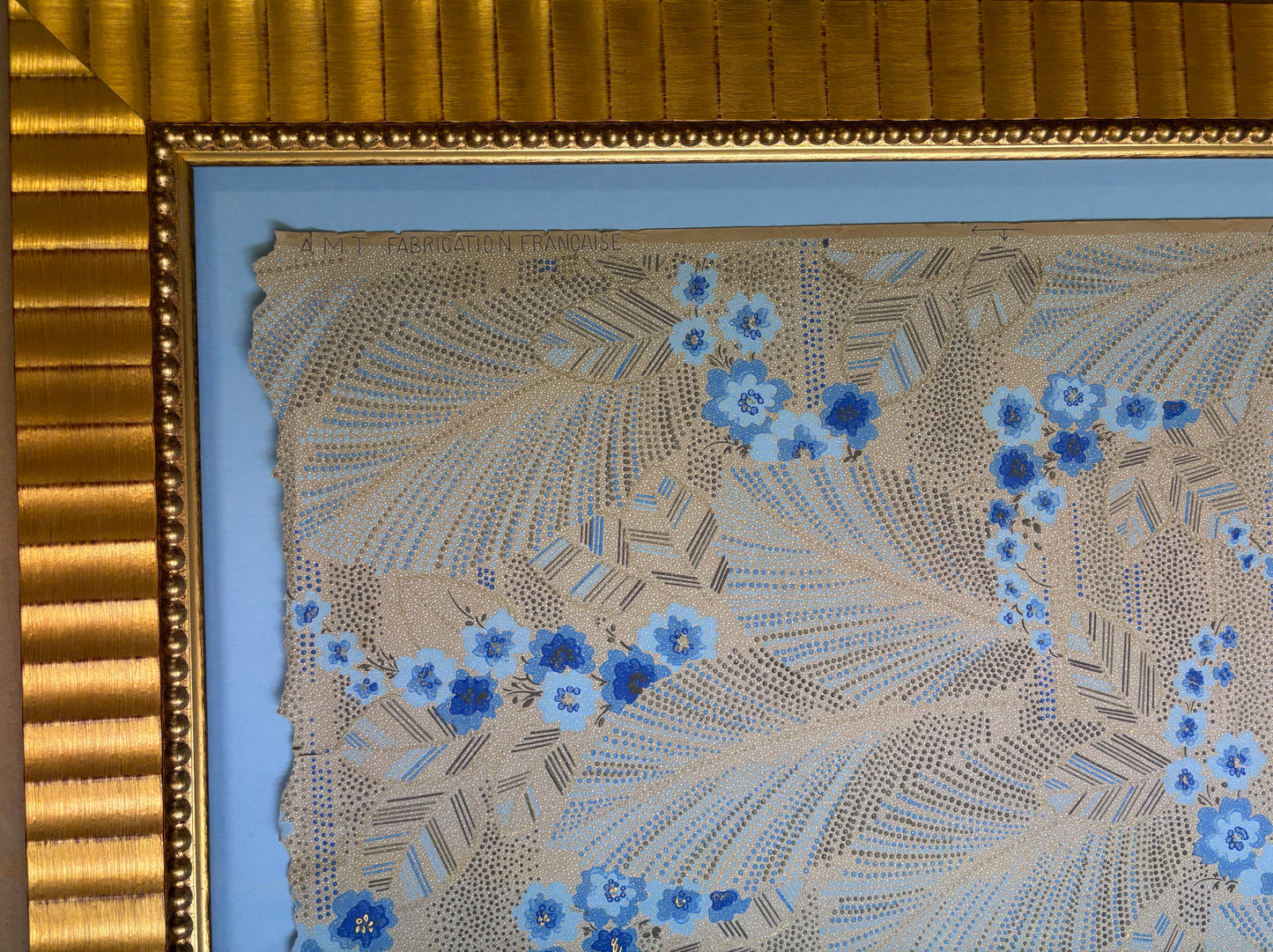 Antique French Wallpaper Remnant