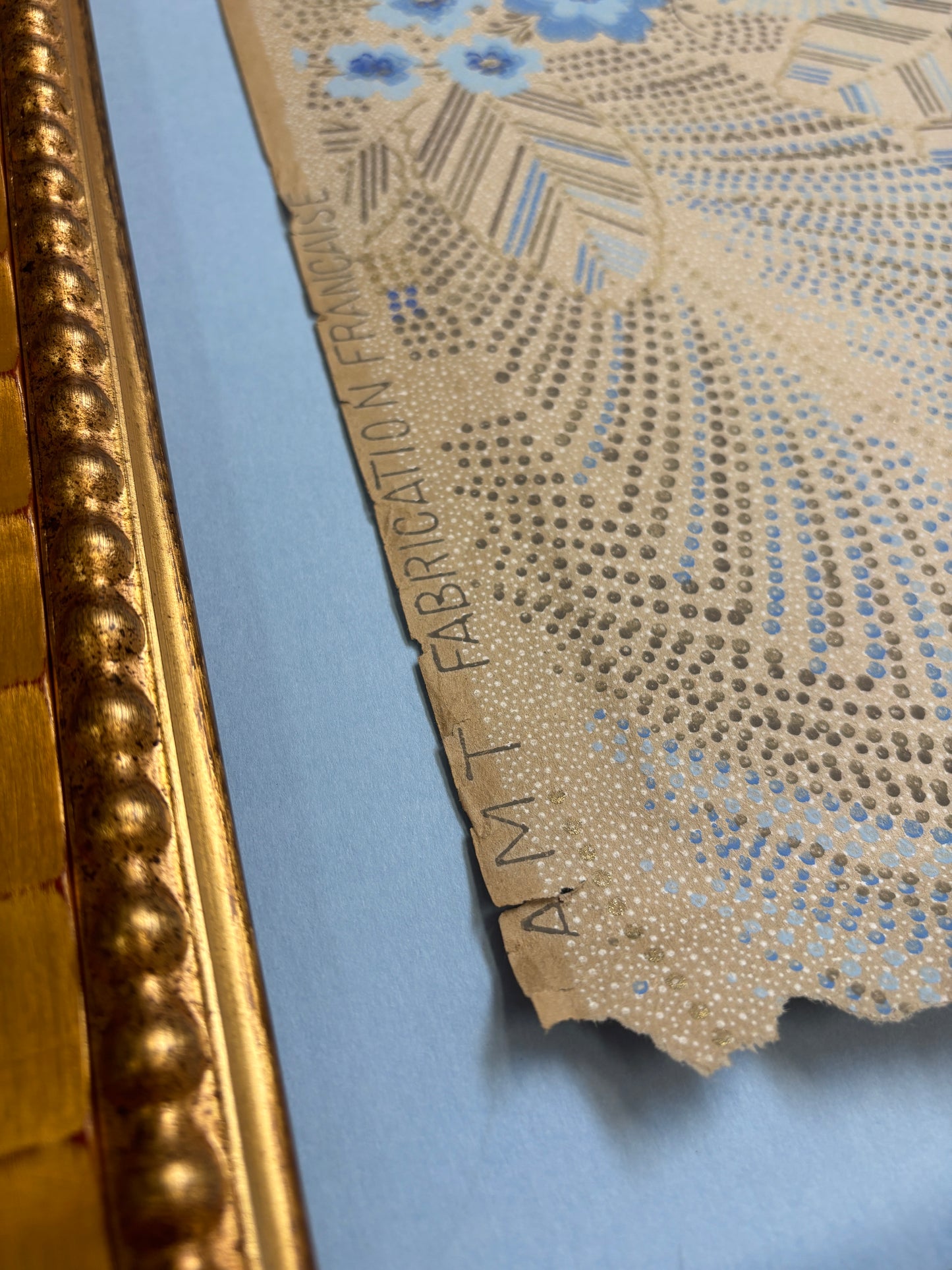 Antique French Wallpaper Remnant