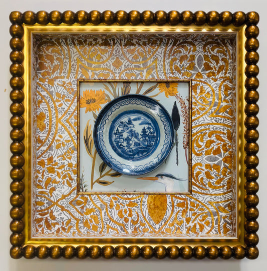 Antique Canton Plate in Custom Shadow Box III