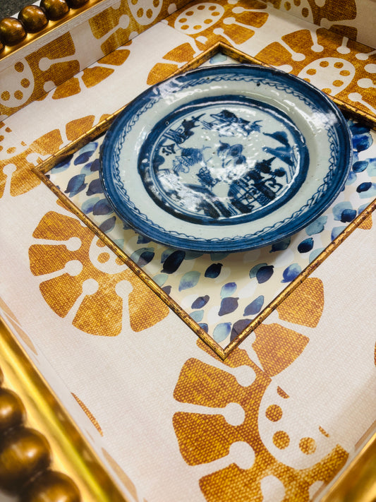 Antique Canton Plate in Custom Shadow Box I