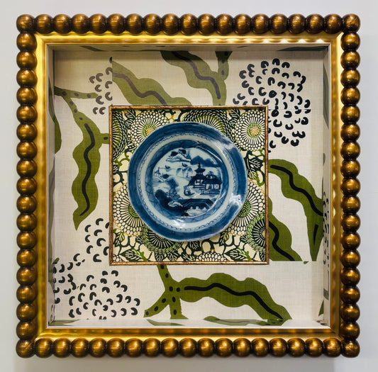Antique Canton Plate in Custom Shadow Box II
