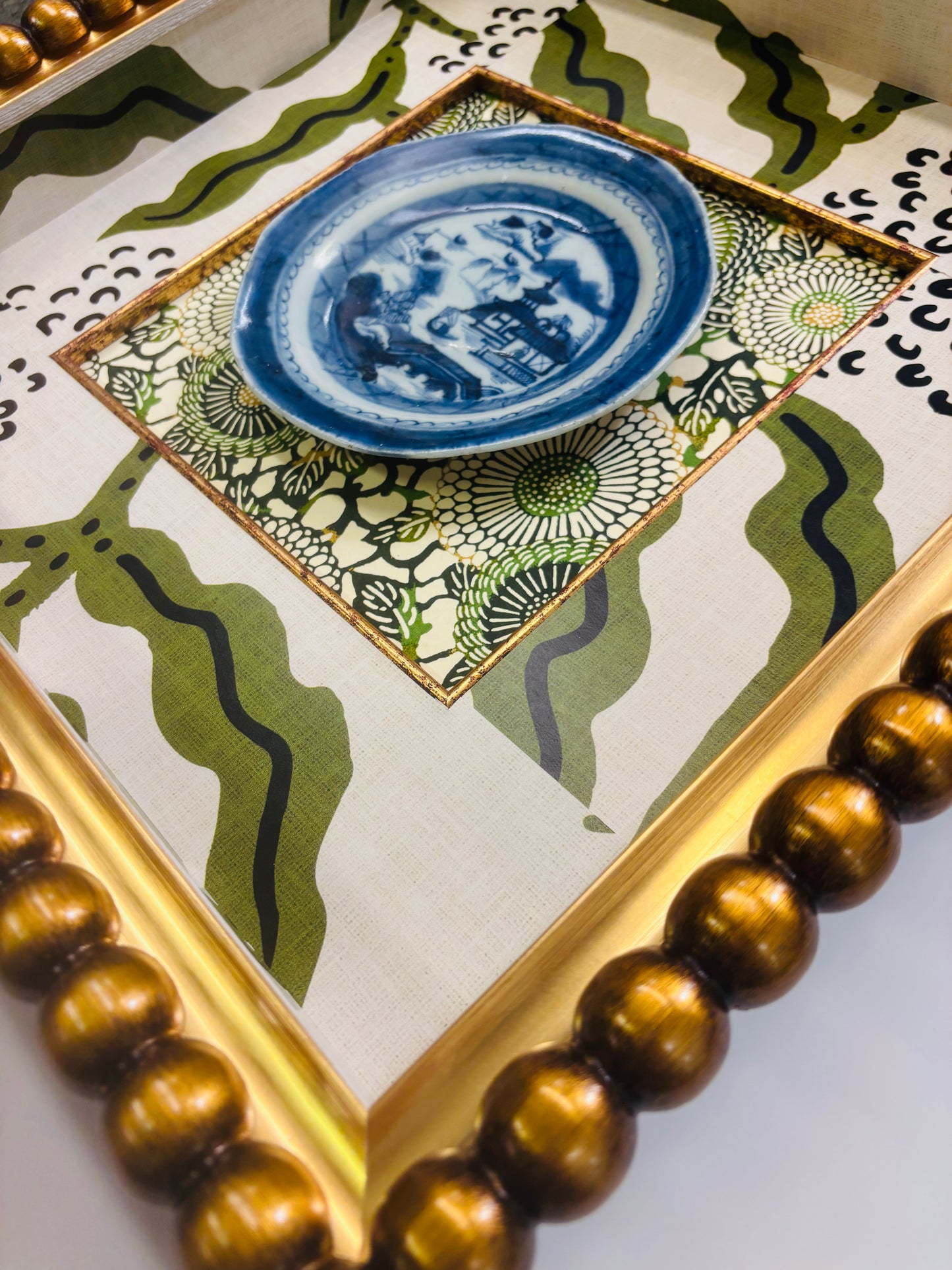 Antique Canton Plate in Custom Shadow Box II