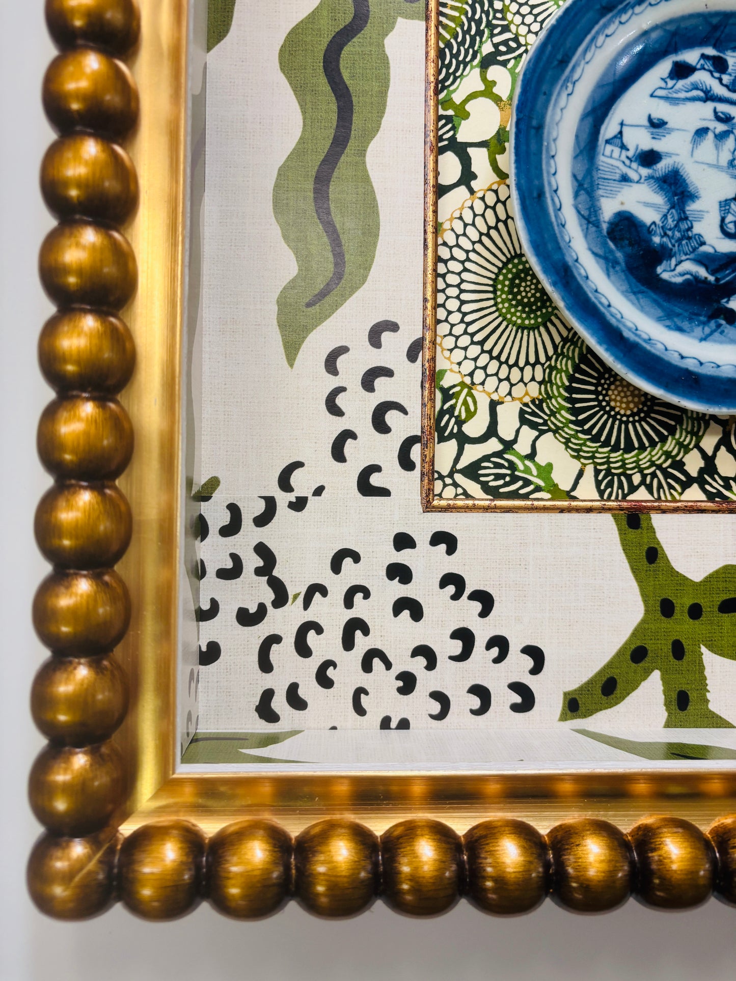 Antique Canton Plate in Custom Shadow Box II